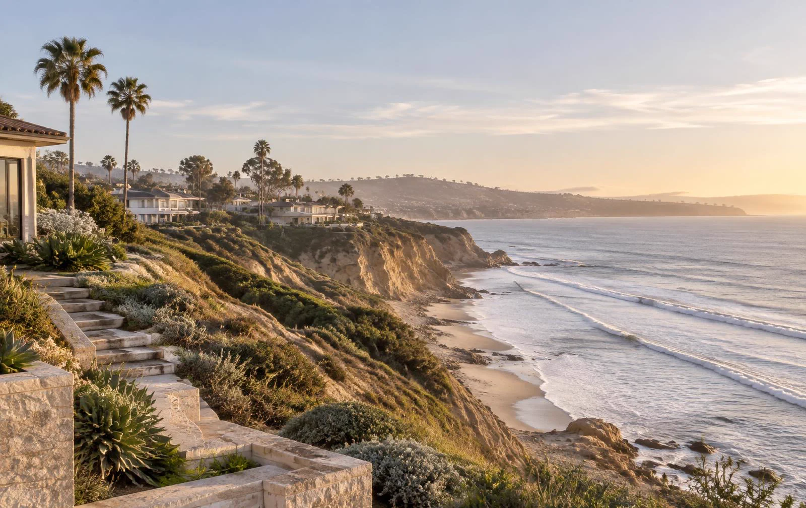 Southern California coastline near San Diego